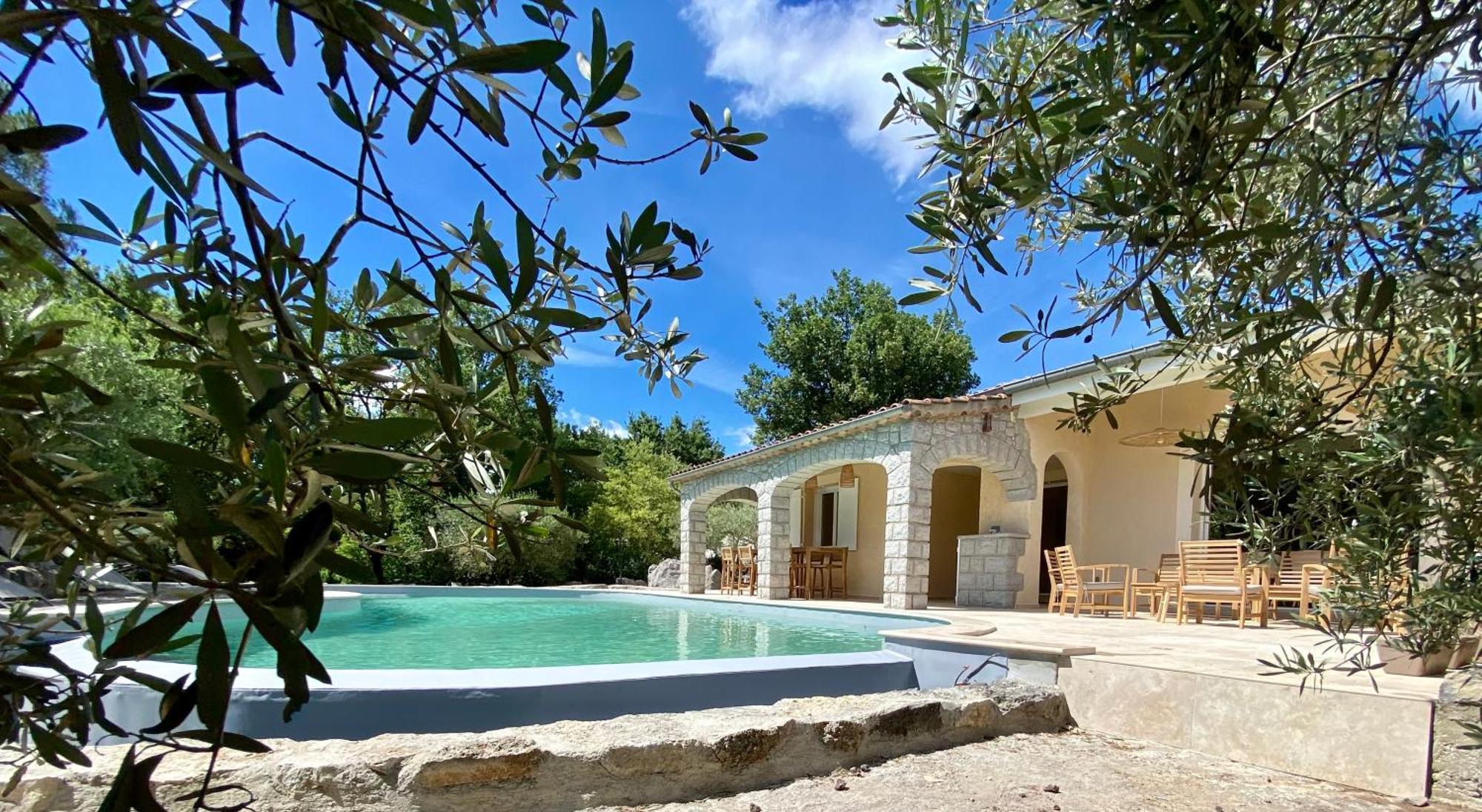 Maison Pour 12P, Piscine A Debordement Chauffee D'Avril A Octobre Inclus Ruoms Exterior photo